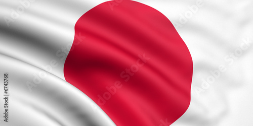 Rendered japanese flag photo