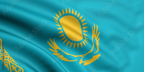 Rendered kazakhstani flag