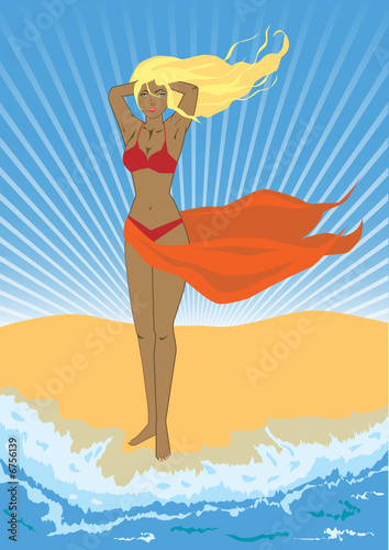 Girl on a beach