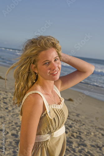 Beautiful Young Girl on Beach