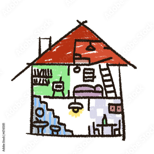 dessin maison interieur