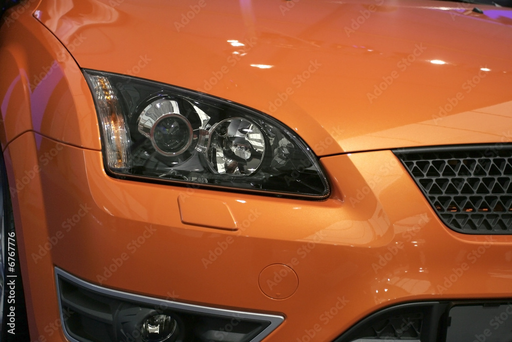Orange car front panel