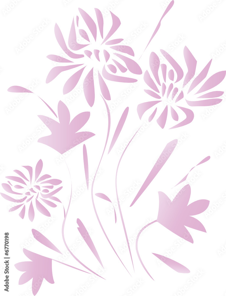 Fototapeta premium Abstract bouquet of flowers. Vector illustration