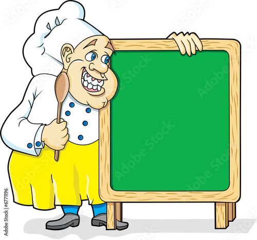 Chef with Chalkboard