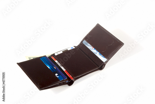 Isolated leather wallet