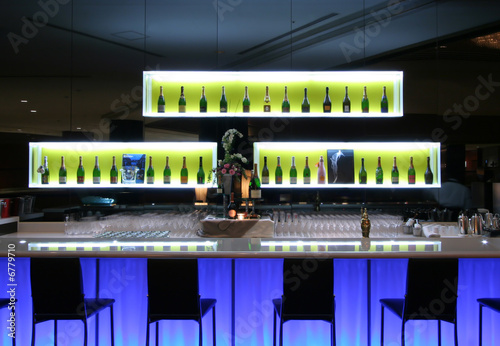 Bar in trendy nightclub