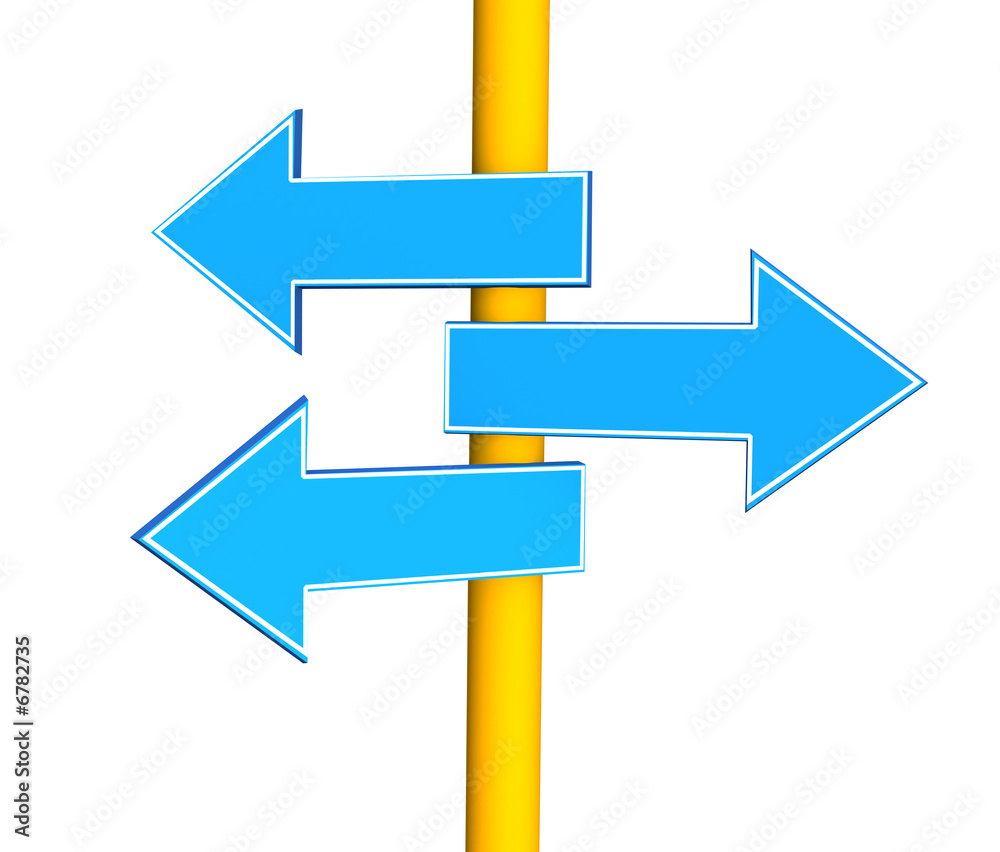 Three indexes - arrows, specifying different directions Three indexes - arrows, specifying different directions