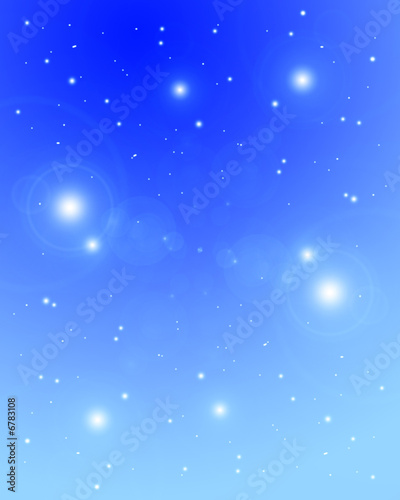 Distant stars glittering