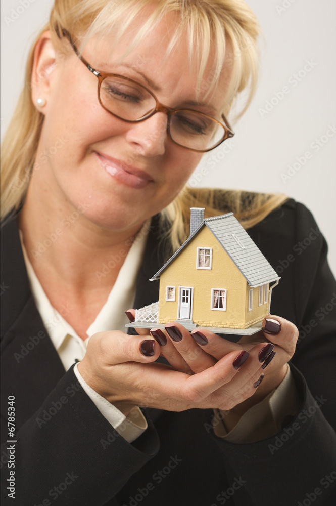 Woman Holding House Woman Holding House