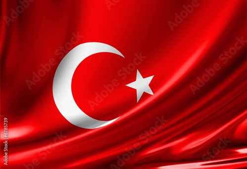 Obraz na płótnie Turkish flag w salonie