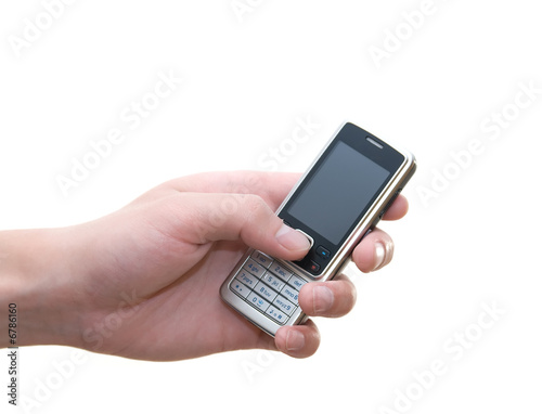 Wallpaper Mural cell phone in hand Torontodigital.ca