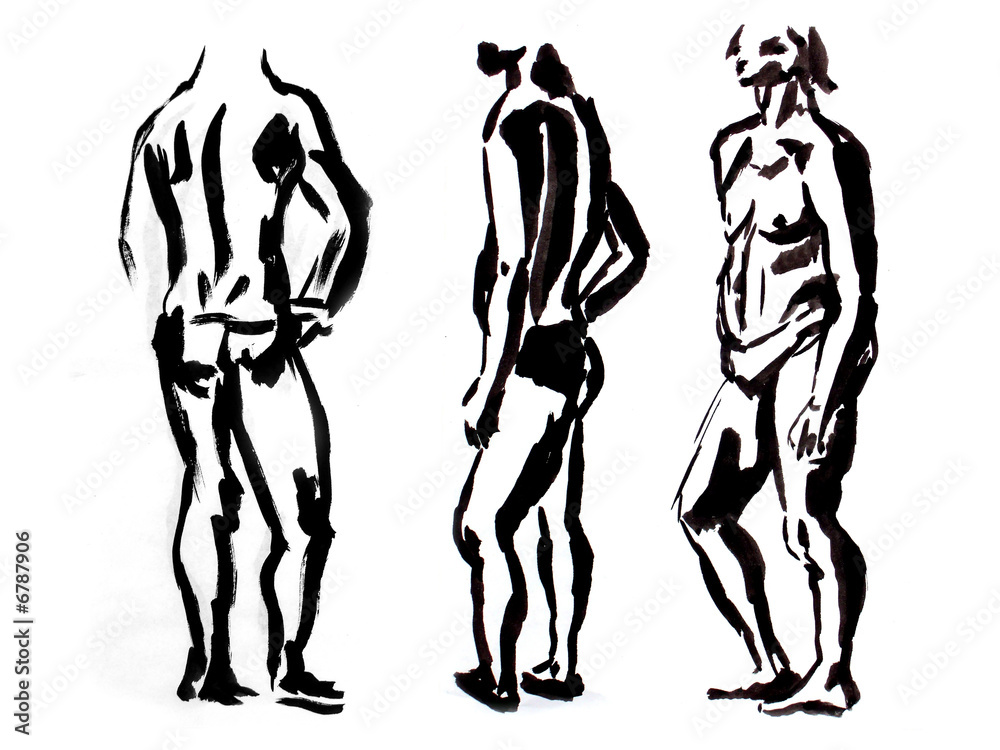 Three men silhouettes