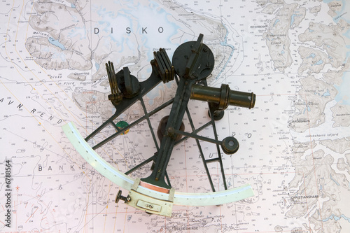 Sextant on a Chart photo