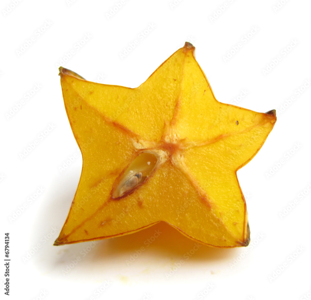 Fototapeta premium Carambola star fruit isolated on white