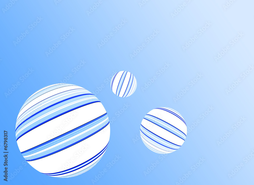 Ball shapes on blue Ball shapes on blue