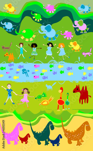 children playing, kids world