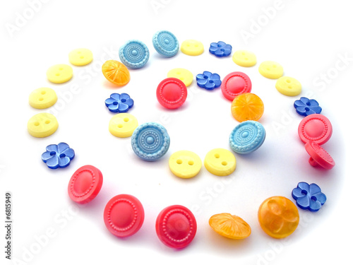 spiral of buttons