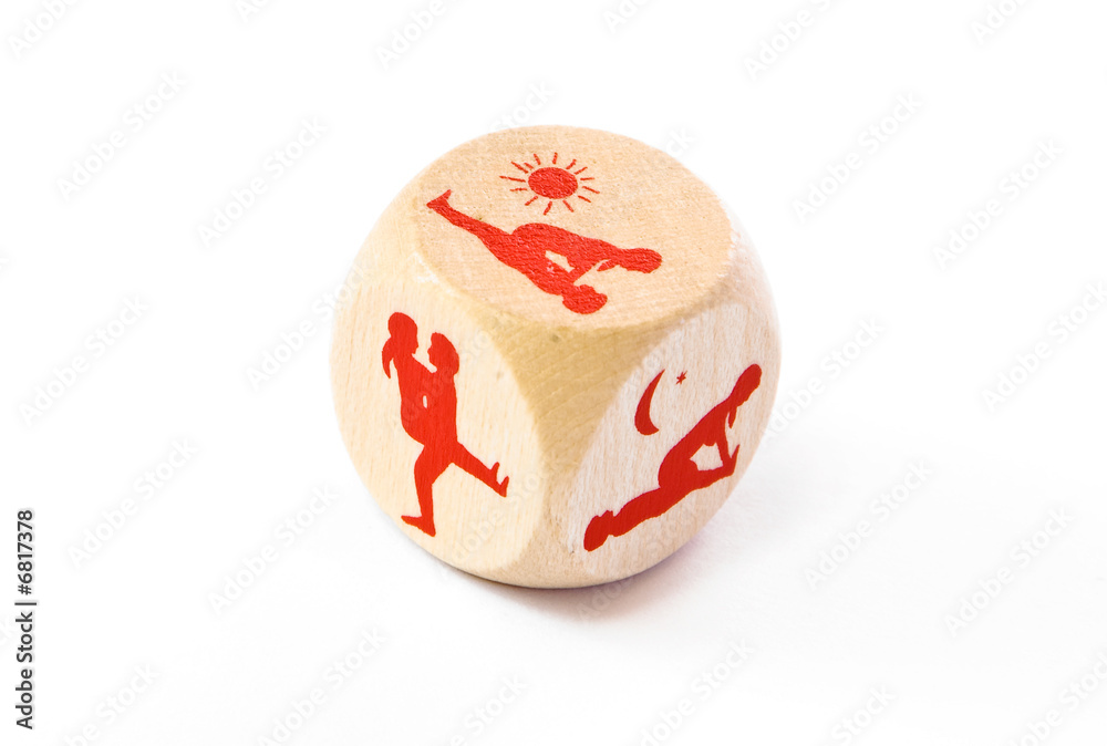 Kinky dice on a white background Kinky dice on a white background