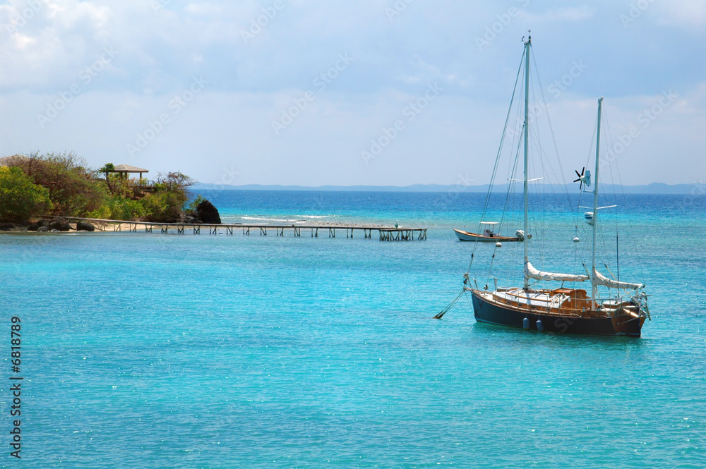 Sailboat in the Caribbean Sailboat in the Caribbean