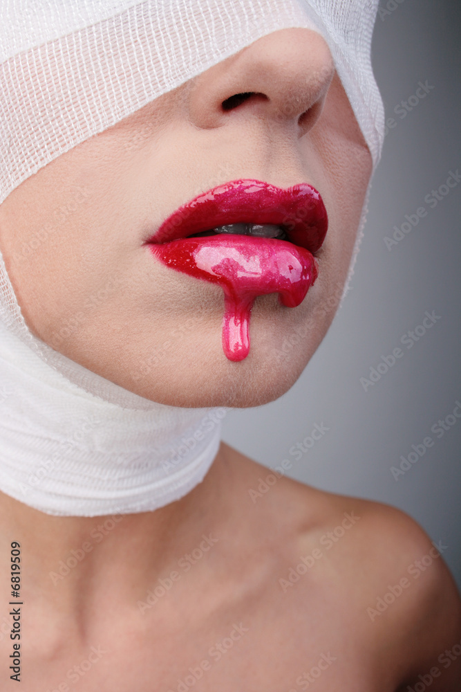 sexy lip beauty lipgloss drop fetish Stock Photo | Adobe Stock