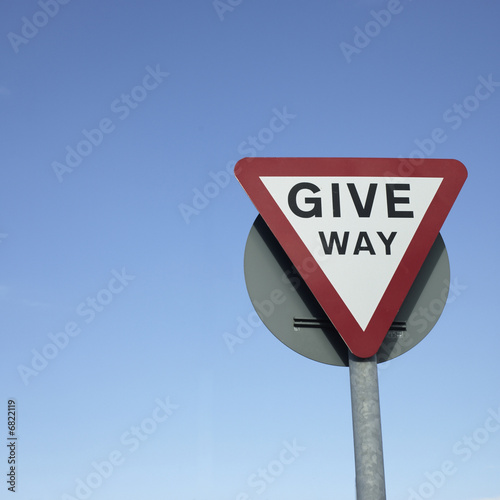 Give way sign photo