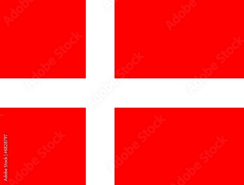 red and white flag of denmark with official proportion
