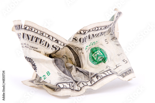 Crumpled dollar