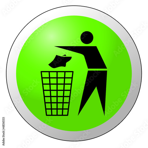 Müll - Icon grün