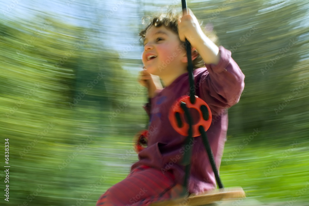 Fototapeta premium boy on swing