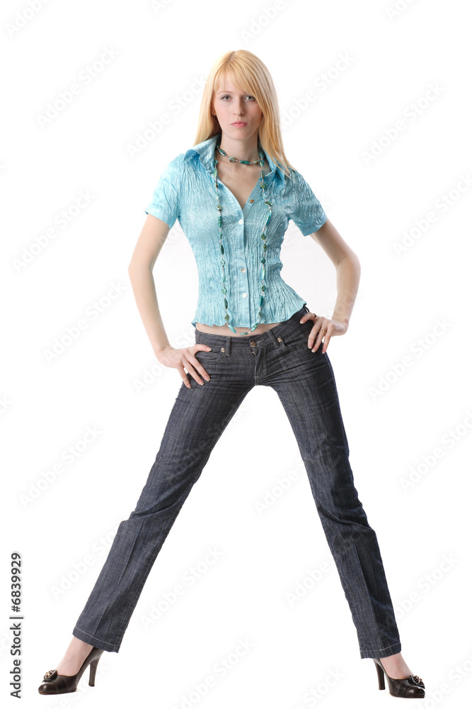 Sexy girl. Beautiful natural blond model in simple clothes Sexy girl. Beautiful natural blond model in simple clothes