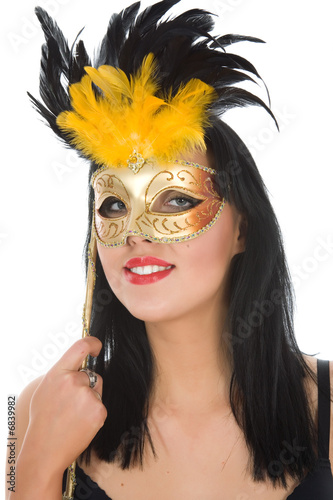 Portrait girl with mask