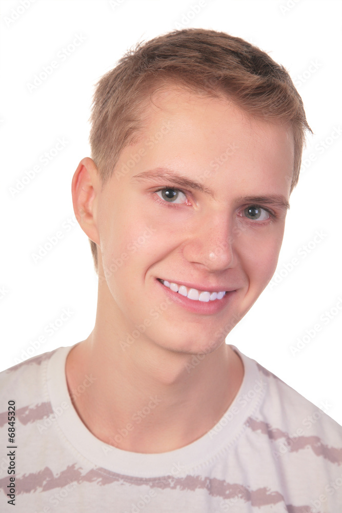smiling man on white smiling man on white