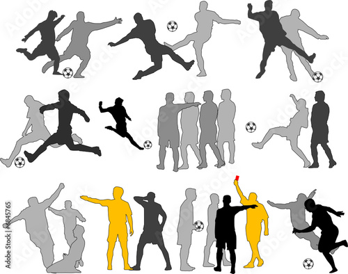 Vector Soccer Players Silhouettes
