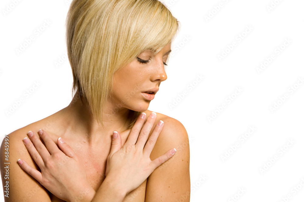 Obraz premium Beautiful young blonde woman