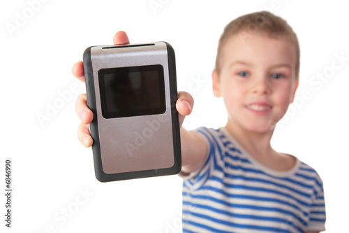 boy with gadget photo