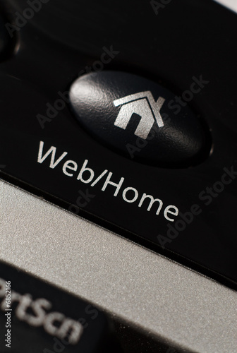 The web home page button on a keyboard.