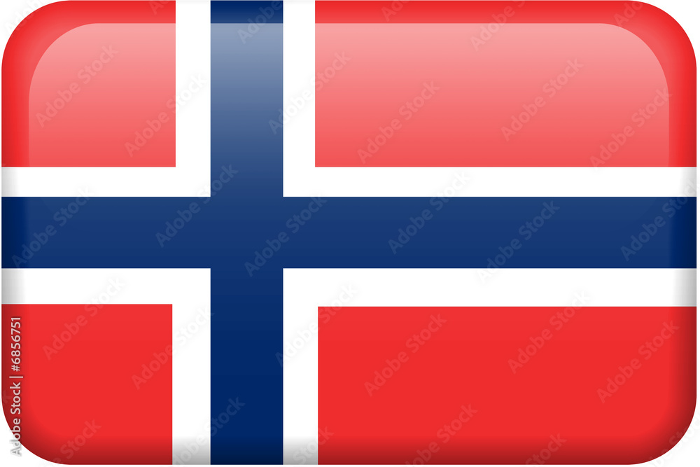 Fototapeta premium Norway Flag Button