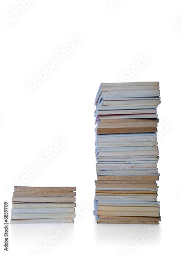 Short and tall book stack