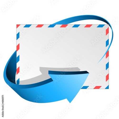 Enveloppe et flèche