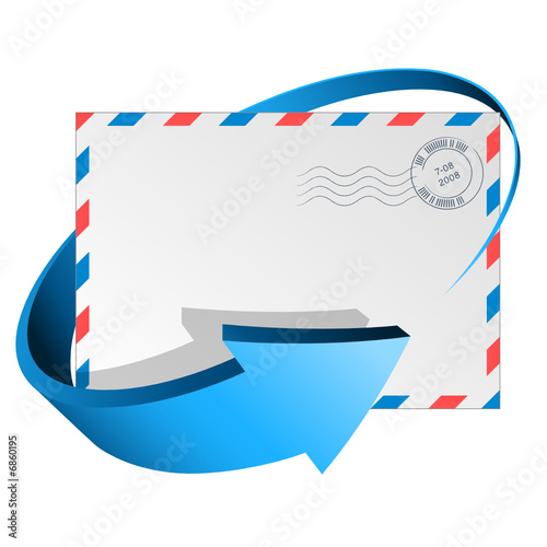 Enveloppe et flèche
