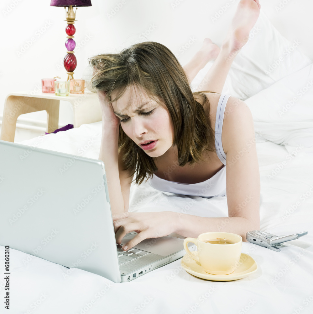 beautiful caucasian woman in bed beautiful caucasian woman in bed