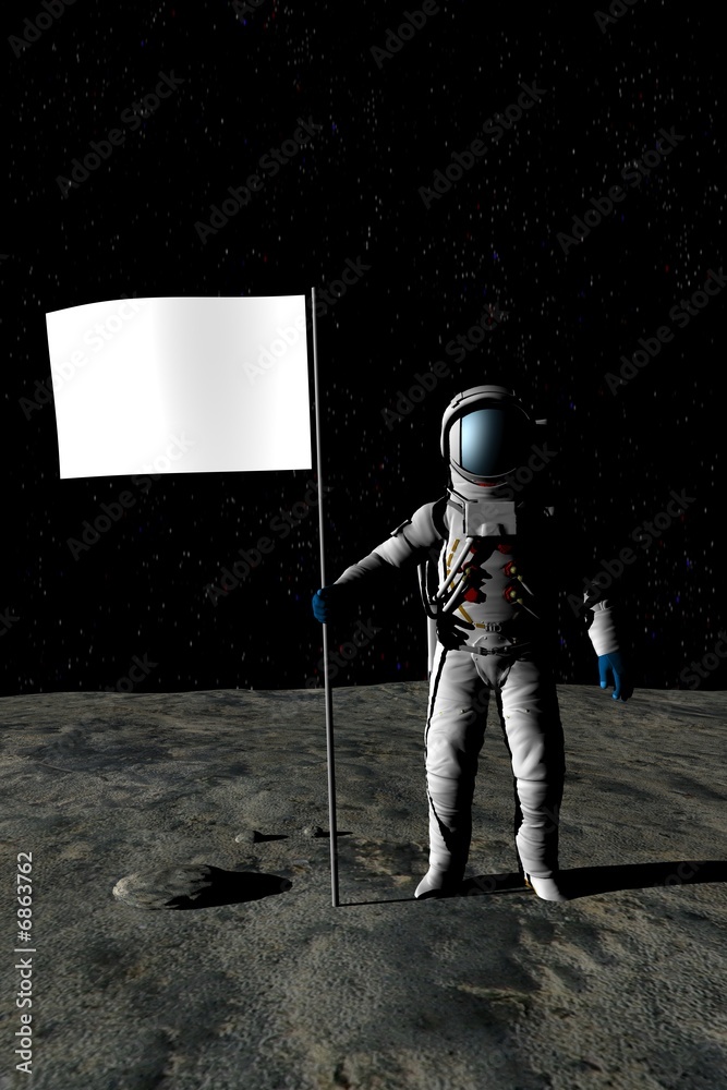 Obraz premium Man on the moon