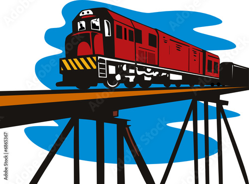 Red diesel train