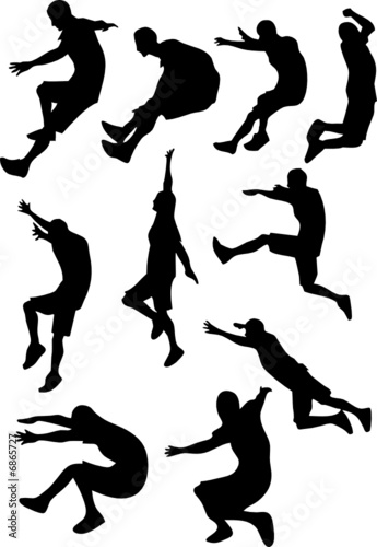 A Man in Different Style of Jumping