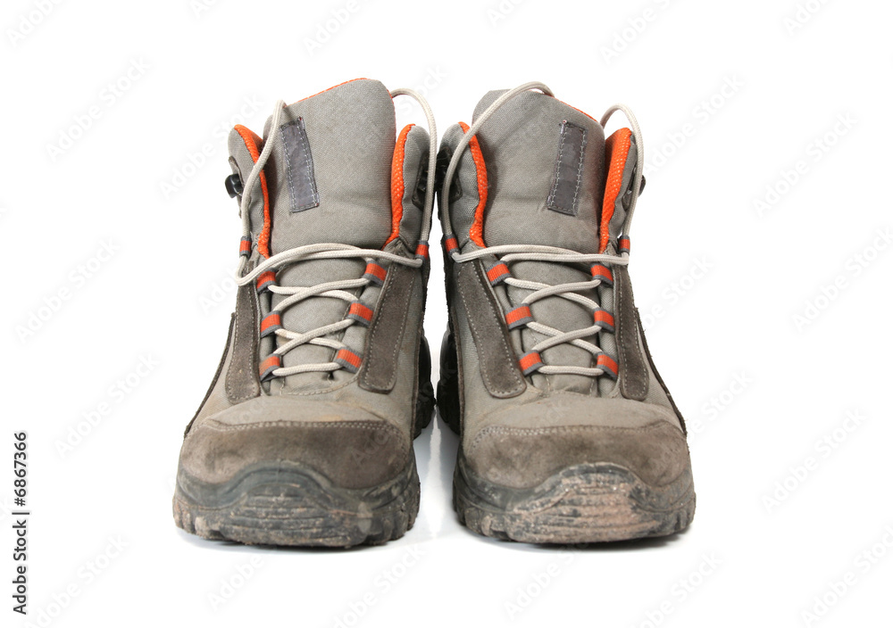 Dirty trekking shoes