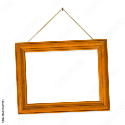 Wood frame on string
