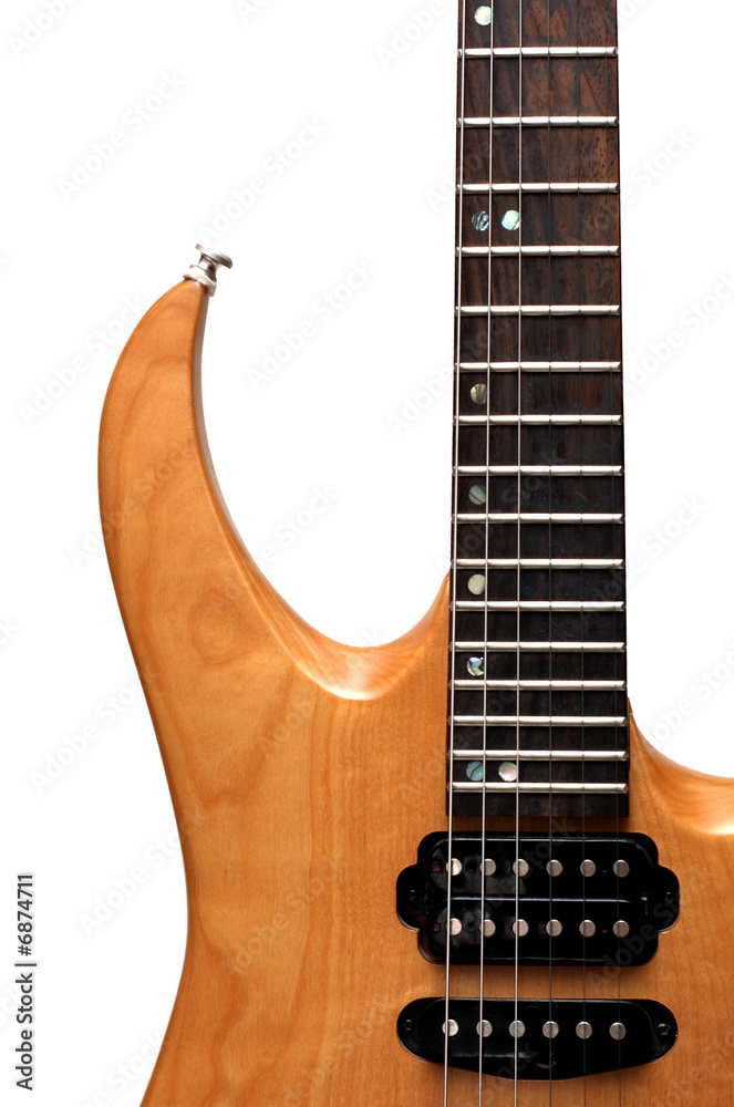 Obraz premium Toned maple electric guitar closeup