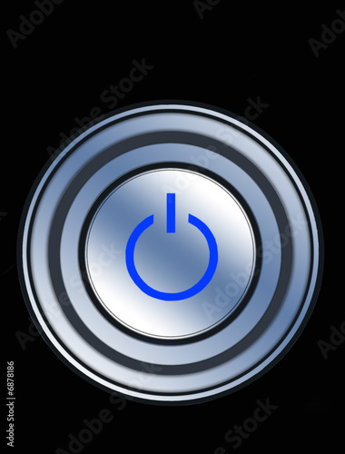 power button with blue light