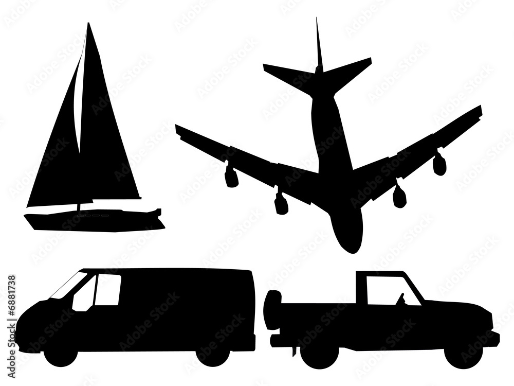 transportation silhouettes transportation silhouettes