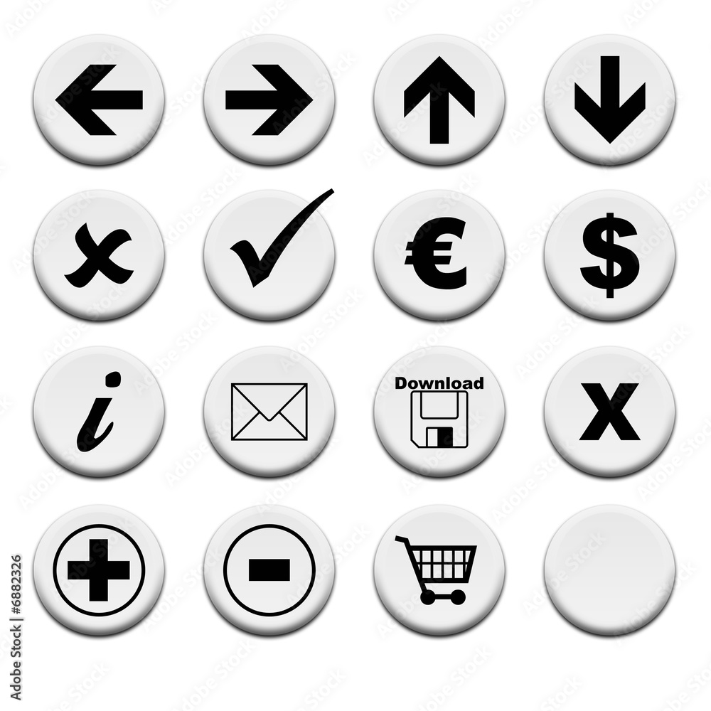 E-Commerce Icon Set Bianco E-Commerce Icon Set Bianco